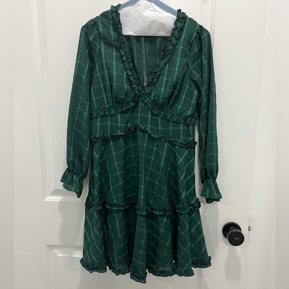 Long Sleeve Green Dress